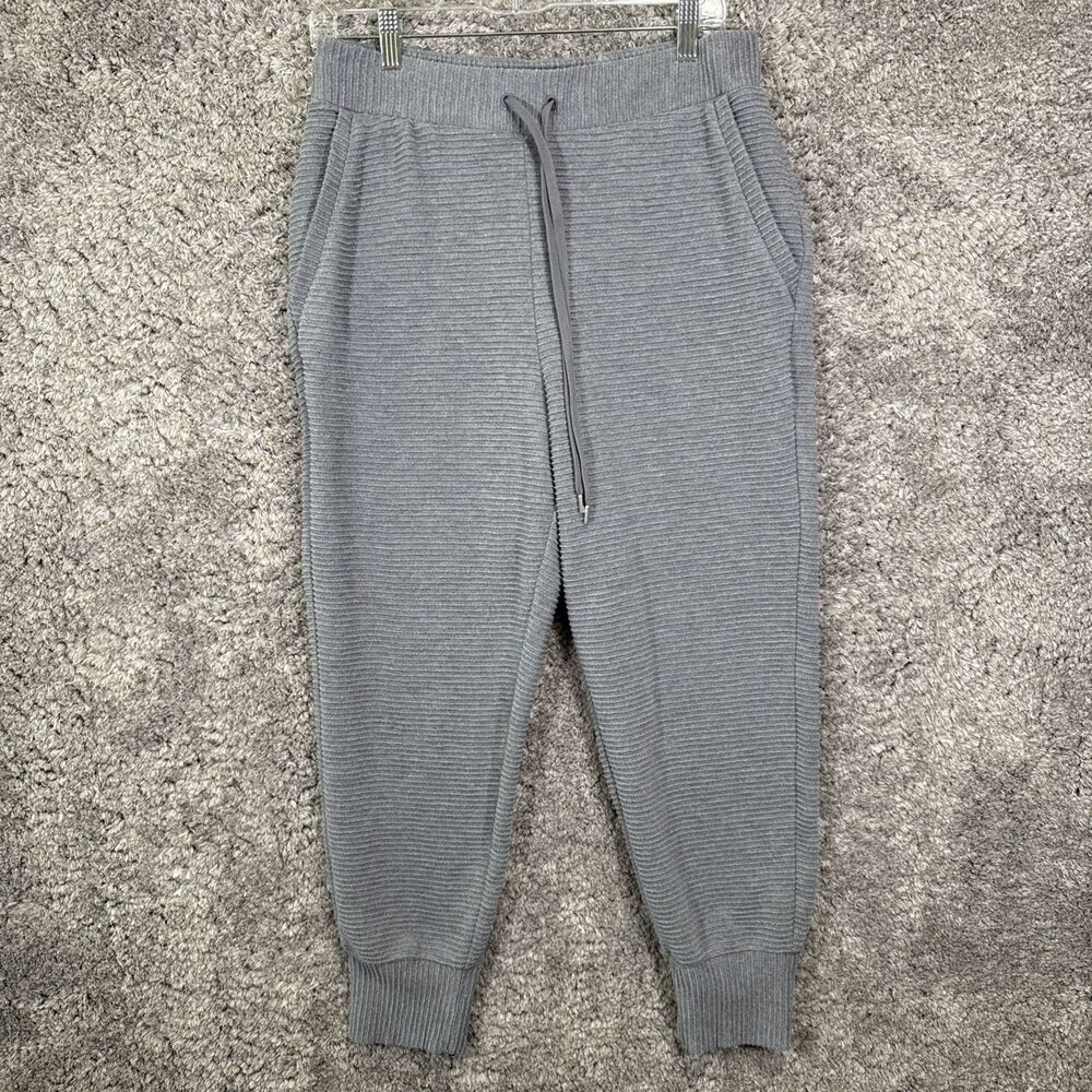 Calia By Carrie Underwood Knit Jogger Sweatpants Gray Ribbed Size Medium Casual